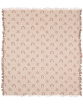 Rainbow Gauze Receiving Blanket Single with Pouch