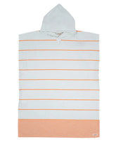 Colorblock Stripe Hooded Poncho - Mint