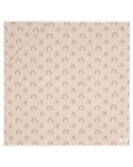 Rainbow Gauze Hooded Blanket Single