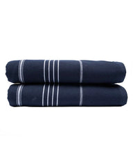 Classic Fringeless XL Bath Bundle 2 Pack - Navy