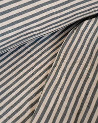 Classic Micro Twill Stripe Melange Fitted Sheet Steel Grey