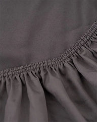 Luxe Sateen Fitted Sheet Steel Grey