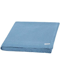 Micro Waffle Shower Curtain - Slate Blue