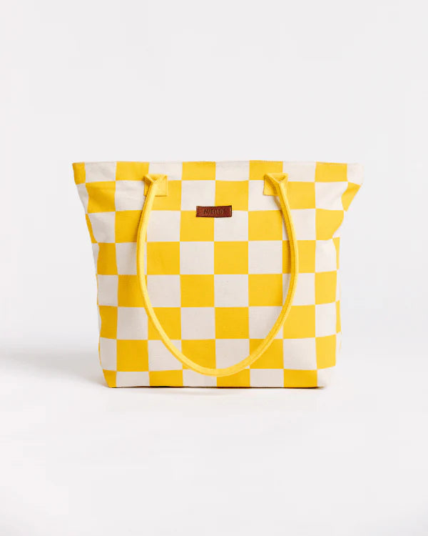 Checker Beach Tote